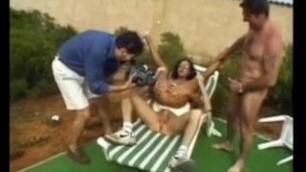 Olivia Del Rio anal threesome outdoor