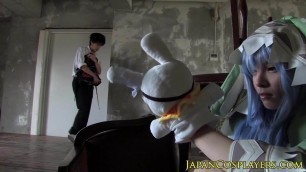 Japanese cosplay babe fucked until cumsprayed