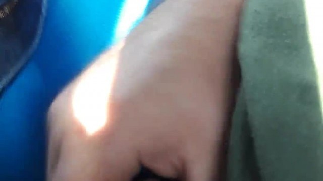 Public masturbation cum shot