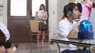 Japanese Maid with natural tits fucked by her boss